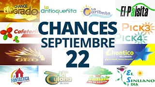 Resultados del Chance del Viernes 22 de Septiembre de 2023 | Loterias 😱🤑💰💵