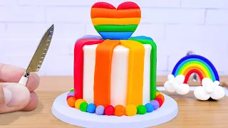 Miniature Rainbow Buttercream Cake 🌈Wonderful Miniature Rainbow Buttercream Caks😋Sweet Mini Cakes DA