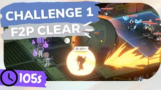 Blue Archive Railgun Challenge 1 in 105s - A Certain Scientific Youth Record Challenge 1 Low level