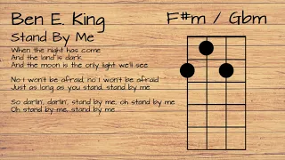 Ben E. King - Stand By Me UKULELE TUTORIAL W/ LYRICS