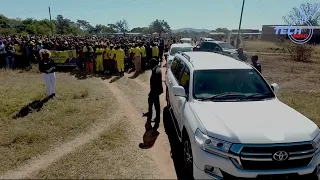 #DroneVideo  watch how Nelson Chamisa was received by Rural Masvingo central CCC supporters Muchakat