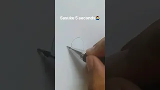How to draw Sasuke in 10sec, 10mins, 10hrs #shorts #anime