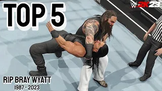 Bray Wyatt TOP 5 Best Matches Ever | WWE 2K Highlights