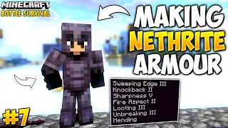 I Made Full NETHERITE ARMOUR in Minecraft Bottle Survival [Episode 7]