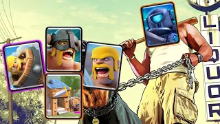 Can MINI PEKKA defeat the BARBARIAN FAMILY?