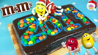 M&M's ТОРТ на НОВЫЙ ГОД 2017 | Яркий как РАСКАЛЕННЫЙ НОЖ и ШАРЫ ОРБИЗ