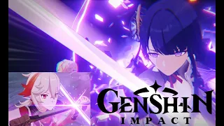 [JP dub/eng sub] Kazuha/Gorou vs Raiden Shogun Fight CUTSCENE Genshin Impact