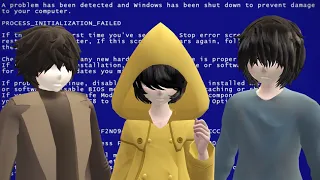 [MMD x LN x VLN] Error-Mono, Six, Seven, Childmale, Raincoat Girl