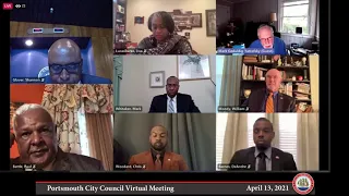 City Council Virtual Meeting April 13, 2021 Portsmouth Virginia