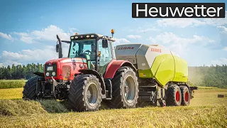 Die KOMPLETTE Heuernte || Vom mähen bis zum pressen || Massey Ferguson || 4K