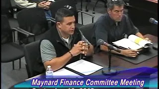 The Maynard Finance Committee Meeting of September 10, 2018