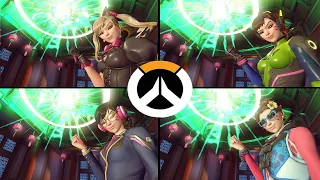 Overwatch - New D.Va Highlight Intro with all Skins!