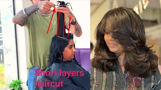 How to: Hairstyle for Short Layer Hair Cut kaise karen 10 mint me explain kiya hai #layerhaircut