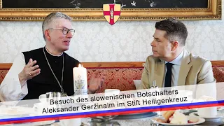 Historisch wertvolle Handschrift! - Slowenischer Botschafter Geržina zu Besuch I Stift Heiligenkreuz