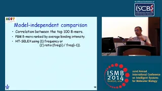 Using HT-SELEX to infer TF binding models: comparison to PBM and an... - Yaron Orenstein - ISMB 2014