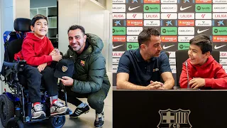 XAVI meets BRUNO, the boy who dressed up as the coach for Carnival | FC Barcelona Foundation 💙❤️