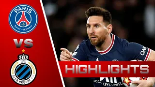 PSG vs Club Brugge (4-1) Extended Highlights & Goals || Champions League 2021