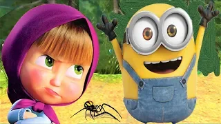 WHO IS COOLER? MASHA from the cartoon MASHA and BEAR or HALLOWEEN MINION (Despicable Me) #Teremok