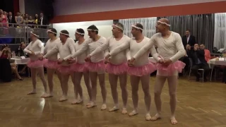 Fun dance from fathers in women's day - four little swans