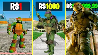 TARTARUGA NINJA DE R$ 1 para R$1.000.000,00 no GTA 5!