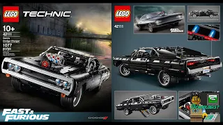 LEGO Technic 42111 Dom's Dodge Charger - Speed Build Review and Light Kit Installation