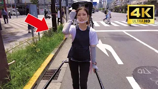 A cute Japanese girl Rie-chan guided me around Kappabashi by rickshaw😊 | Tokyo, Asakusa