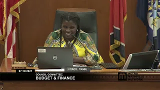 07/19/21 Council Committee: Budget & Finance