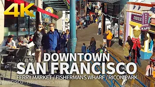 SAN FRANCISCO TRAVEL - USA, WALKING TOUR (2 HOURS, Full Version), SAN FRANCISCO BAY AREA, 4K(60FPS)