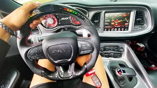 MY HELLCAT GETS A CARBON FIBER LED STEERING WHEEL!! "DIY INSTALL"