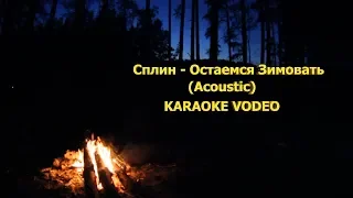 ☊ Сплин - Остаемся Зимовать (Acoustic)  | КАРАОКЕ ВИДЕО ❤️