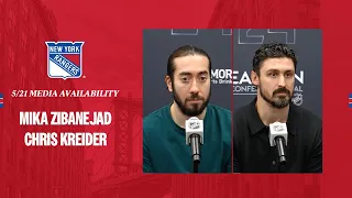 NYR Practice: Mika Zibanejad and Chris Kreider Media Availability | May 21, 2024