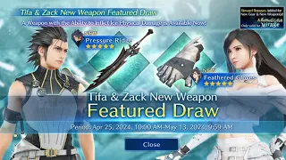 FFVII Ever Crisis: Spring Break Draw for Zack and Tifa