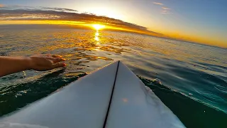POV Surfing a Pristine Glassy Beach Break - Sydney Australia (raw)
