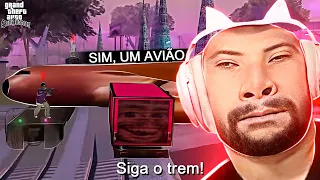 luangameplay falhou mais de 25 vezes a missão de seguir o trem no gta sa e olha oque ele fez KKKKJ