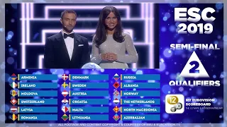 Eurovision 2019 Semi Final 2 Qualifiers voted for by 100,000 App Users, My Eurovision Scoreboard ESC