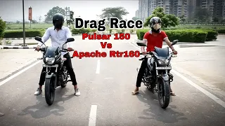 Pulsar 150 Vs Apache Rtr160 Drag race🔥