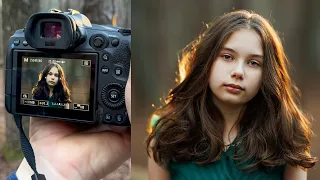 How I Shoot Backlight Children /Kids Portraits Using Natural Light Only! Canon R5 + 85mm 1.2 Lens