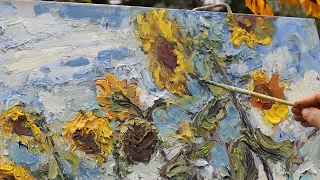 Plein Air Painting: Composition of Sunflowers