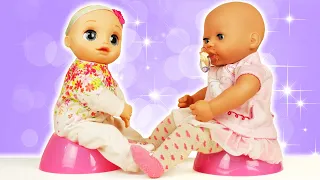 Los nuevos orinales de Baby Alive y Baby Born en español. Como mamá. La bebé Annabelle