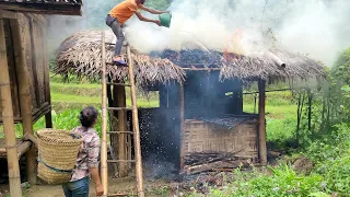 Return Destroy the bad guys' residence - Harvest Green Beans & Taro / living Off grid