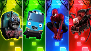 Thomas The Train Exe - Tayo The Little Bus - Spider-Man - Choo Choo Charles | Tiles Hop Edm Rush !!