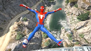 GTA 5 Crazy SPIDERMAN CLIFF Jumps-Falls-Ragdolls ep.28 [Euphoria physics | Funny Moments]