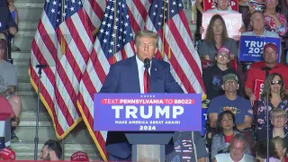 Donald Trump speaks at Erie Insurance Arena