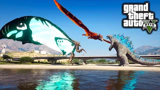 Godzilla Vs Mothra, Rodan ( GTA V Mods )