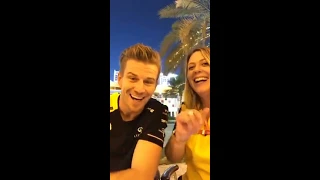 Funny Q&A with Nico Hulkenberg & Aurelie Donzelot | F1 Bahrain GP 2019