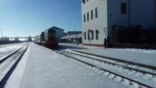 ЧМЭ3-5134 С поездом 6850 сообщением Бердянск-Запорожье и приветливый машинист