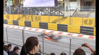 F3 GP Crash in Macau 2018. From the beginning of the accident.