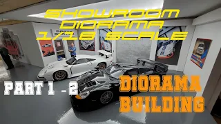 1/18 Scale Showroom Diorama || PART 1 and 2 Building basic structure