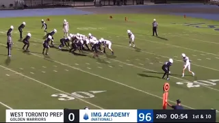 Highlights From IMG Academy’s 96-0 Win Over West Toronto Prep