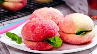 Пирожное "Персики": рецепт любимого печенья детства | Peach Cookies Recipe /w English Subtitles